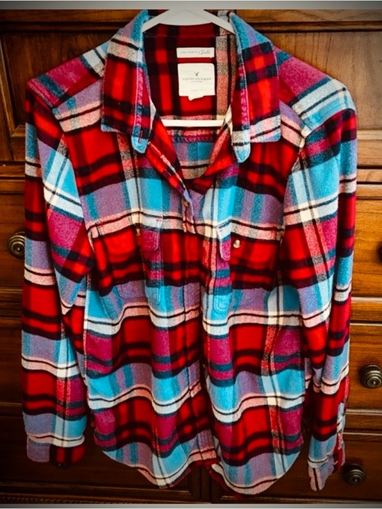 American Eagle Outfitters Tops - American Eagle Outfitters “Ahhh-Mazingly Soft” Oversized Plaid Flannel Shirt